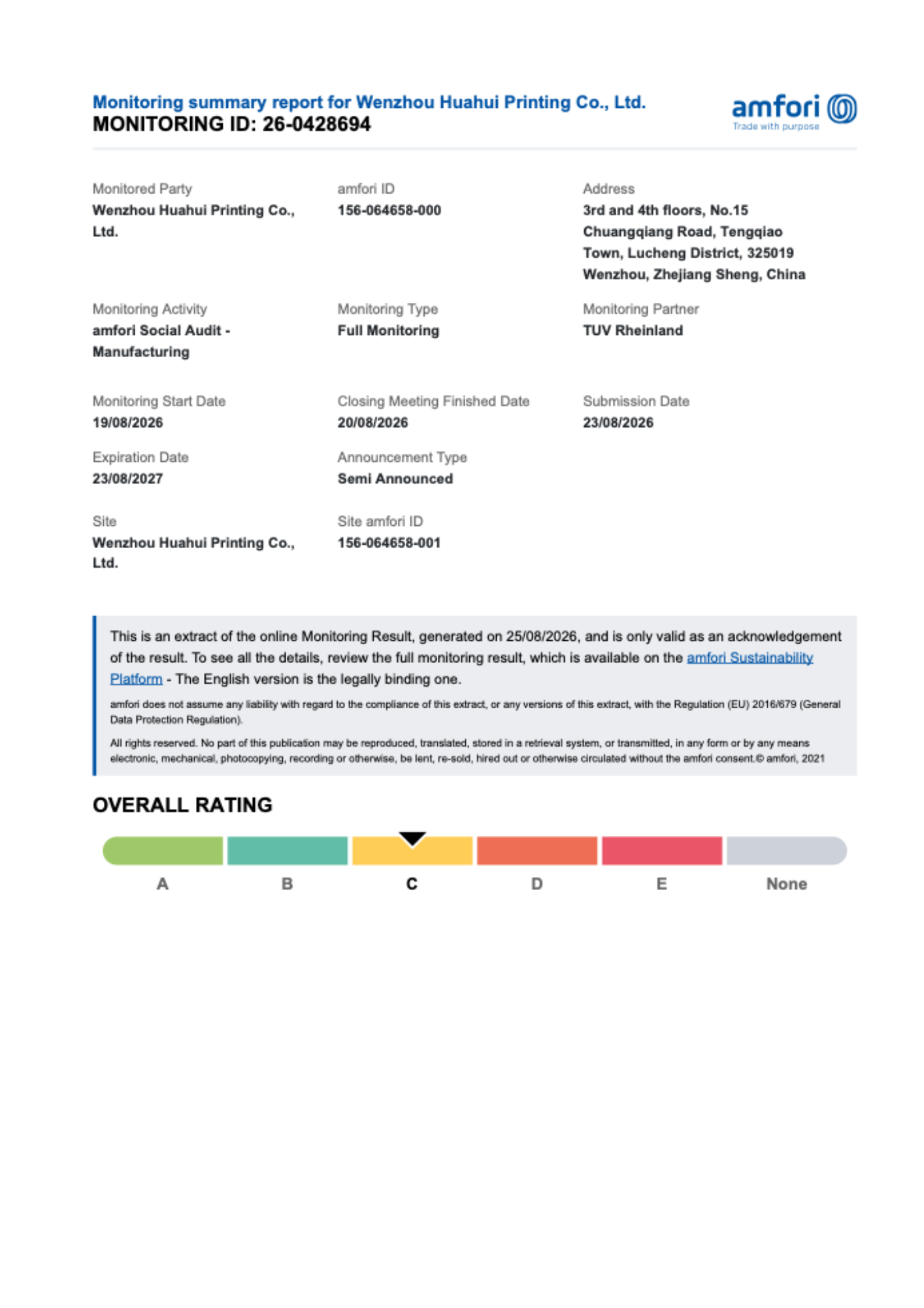 BSCI compliance document preview