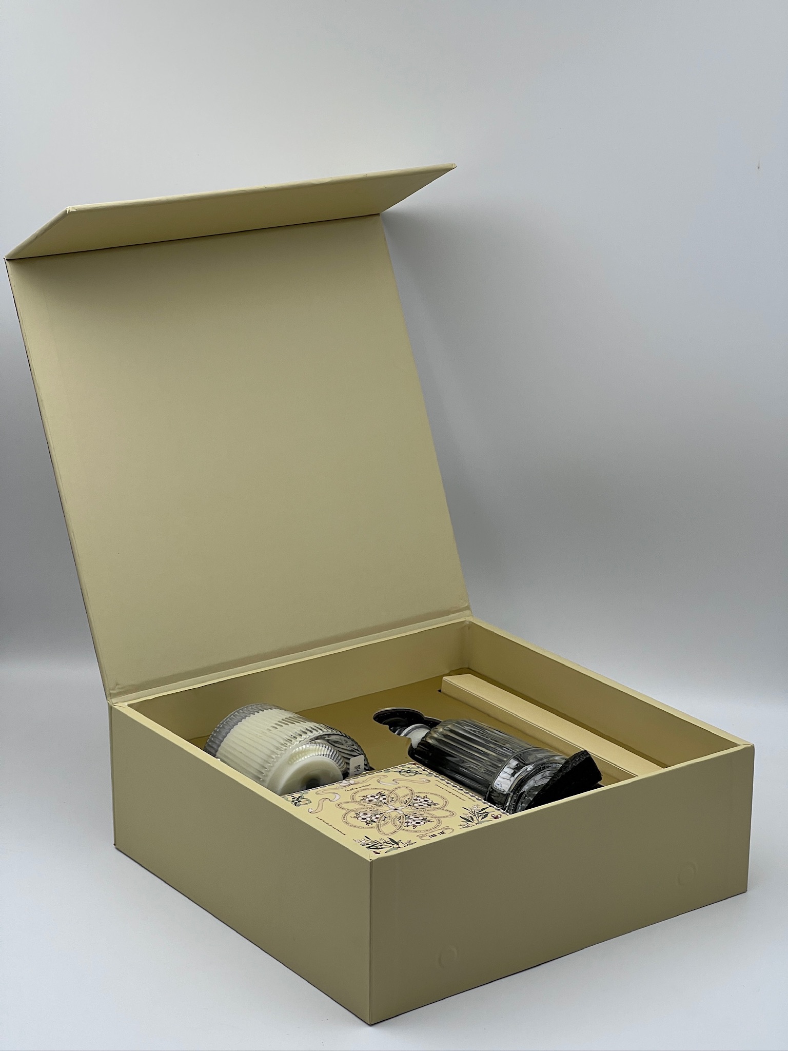 Premium fragrance packaging detail reference