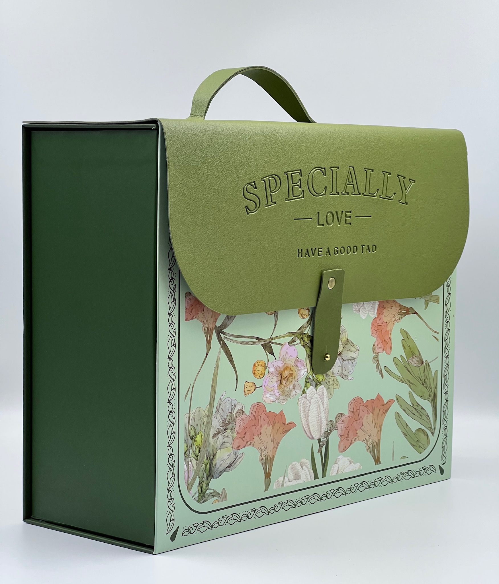 Open premium gift box prepared for validation review