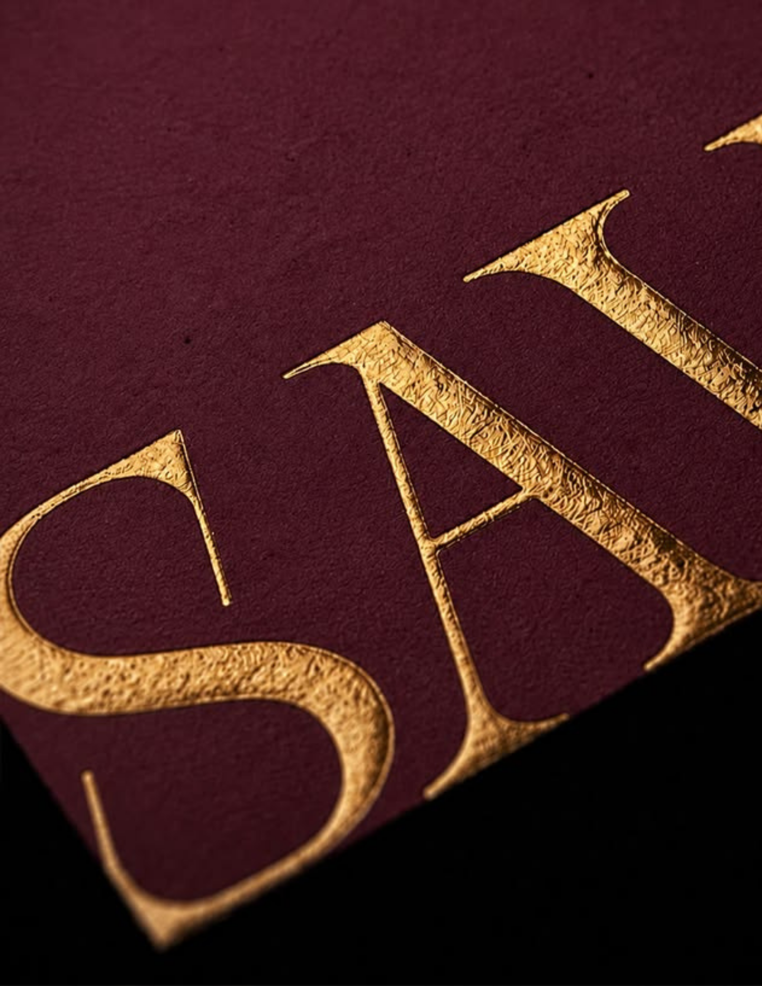 Foil stamping packaging detail